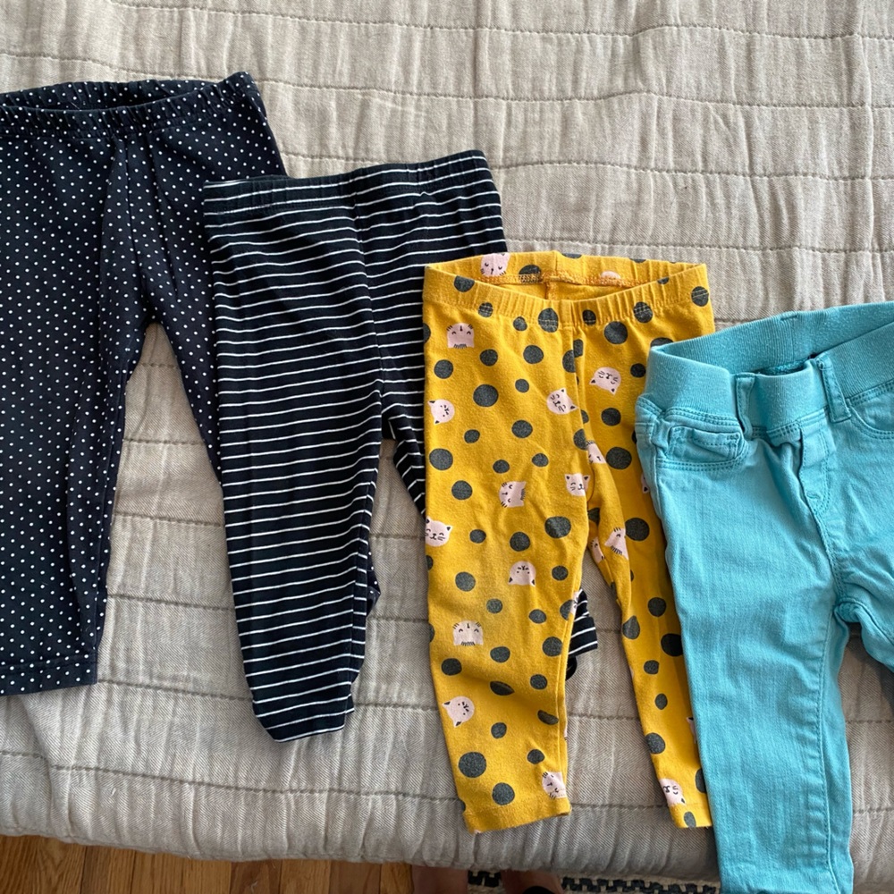 Bundle of baby girl pants